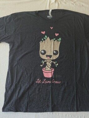 Marvel Let Love Grow Groot Graphic T-Shirt 2XL New